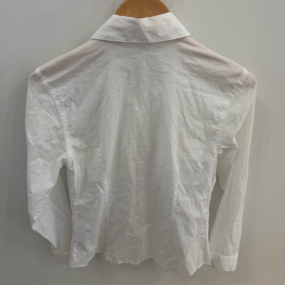 Guess White Long Sleeve Blouse – Size XS Classic Button-Up - Picture 3 of 7